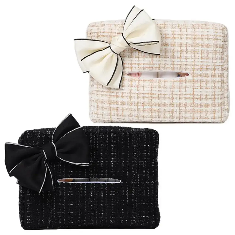 

Small Fragrant Wind Car Seat Back Tissue Bag Exquisite Chenille Car Tissue Boxes High Quality Universal Automotive Napkin Holder