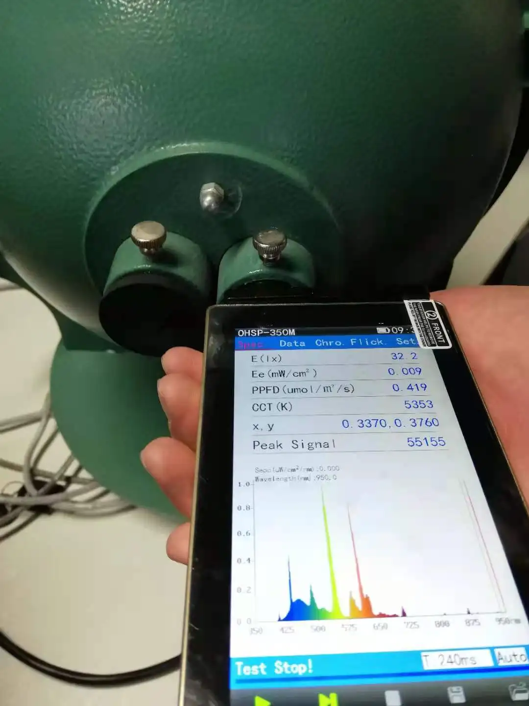 

OHSP350A CCT CRI Люмен Люкс колориметр световой спектрометр с экспортом USB для лабораторного освещения