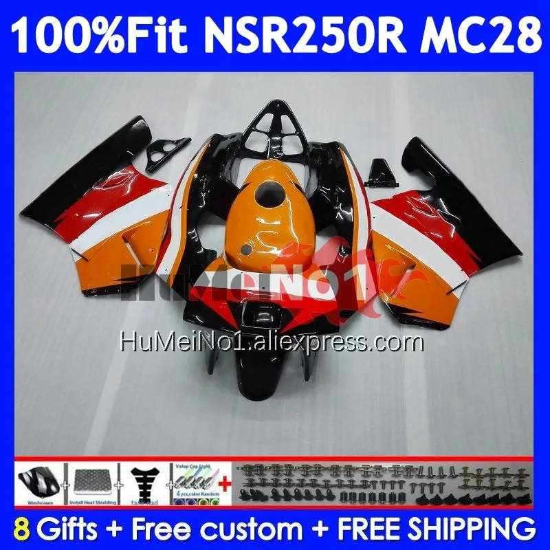 Orange Black Injection For HONDA NSR250R MC28 1994 1995 1996 1997 1999 16No.0 NSR 250 250R NSR250 R 94 95 96 97 98 99 Fairings