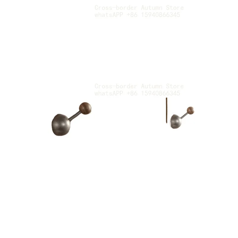 Black Walnut Wood Small Cabinet Pull Handle Multi‑Purpose Drawer Knob Wardrobe Door Wall Coat Hook Furniture Hardware