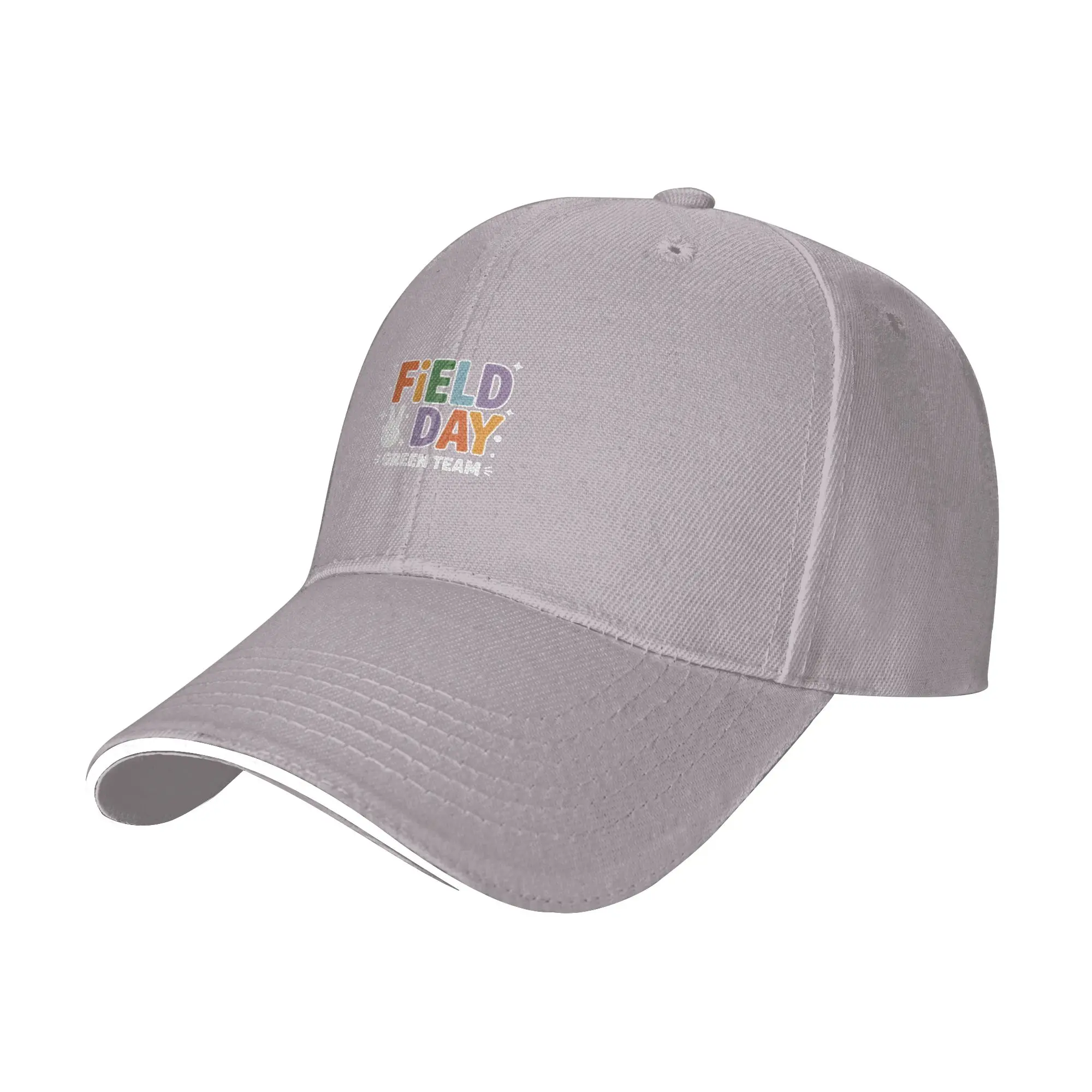 Hot Sale Field Day Green Team for Teacher Kids Field Day Games Baseball Cap Trendy Brand Cap  Sports Training Brand Cap