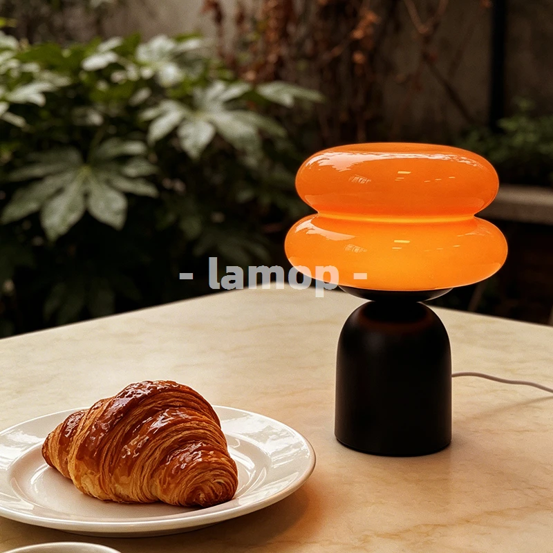 Bar table lamp mushroom lamp ambient lighting for bedroom dining room café and bar booth European‑style small table lamp
