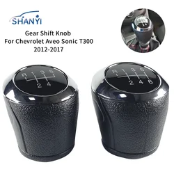 5 6 Speed Car MT Gear Shift Knob Lever Shifter Stick Lever Head For Chevrolet Aveo Sonic T300 2012-2017 Accessory 24108036