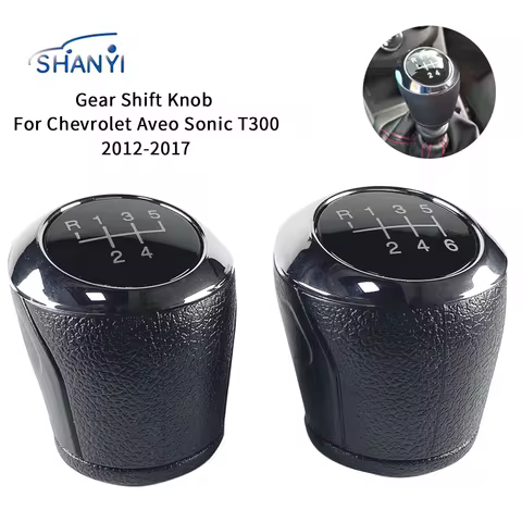 5 6 Speed Car MT Gear Shift Knob Lever Shifter Stick Lever Head For Chevrolet Aveo Sonic T300 2012-2017 Accessory 24108036