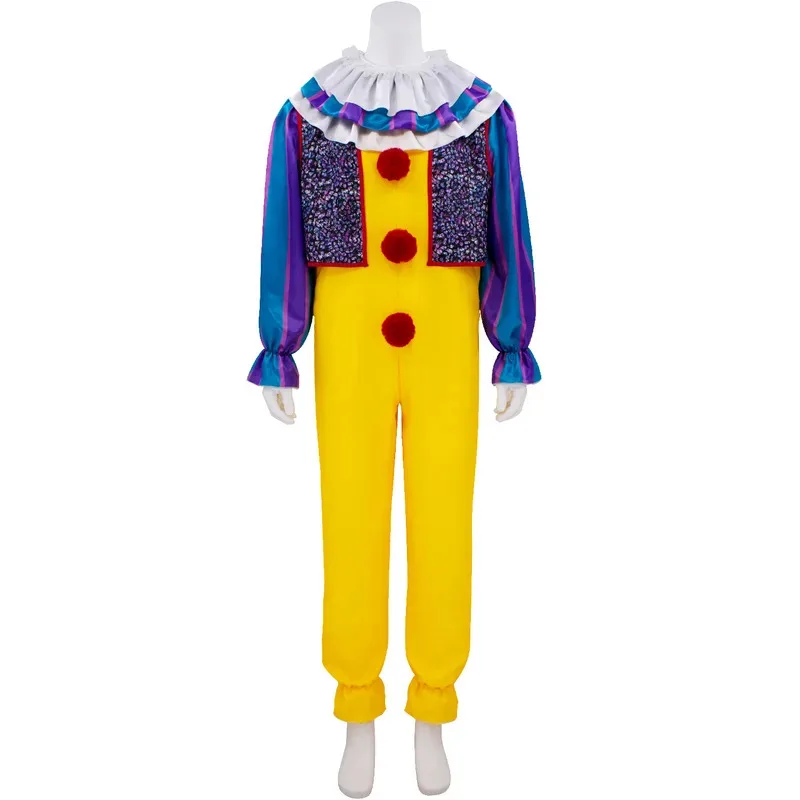 

Clown Revival COS Pennywise Cosplay Costume Clown Jumpsuit Man Halloween Carnival Cosplay Pennywise Customized Clothes