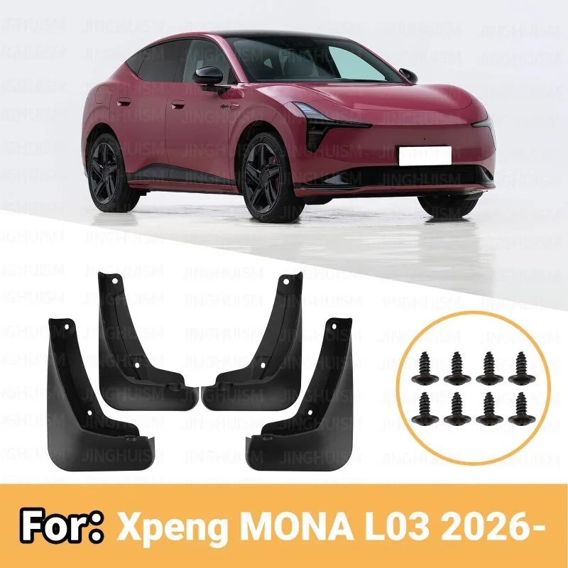 Car Mud Guards For XPENG Xiaopeng MONA L03 2026, Mod Parts Block Sediment Prevent Paint Damage Sport Appearance Decoration