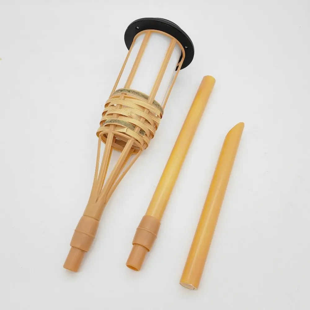 Landscape Garden Decor Waterproof Solar Flame Light Automatic Creative Torch Light Handcraft Led Bamboo Flame Lights Pathway