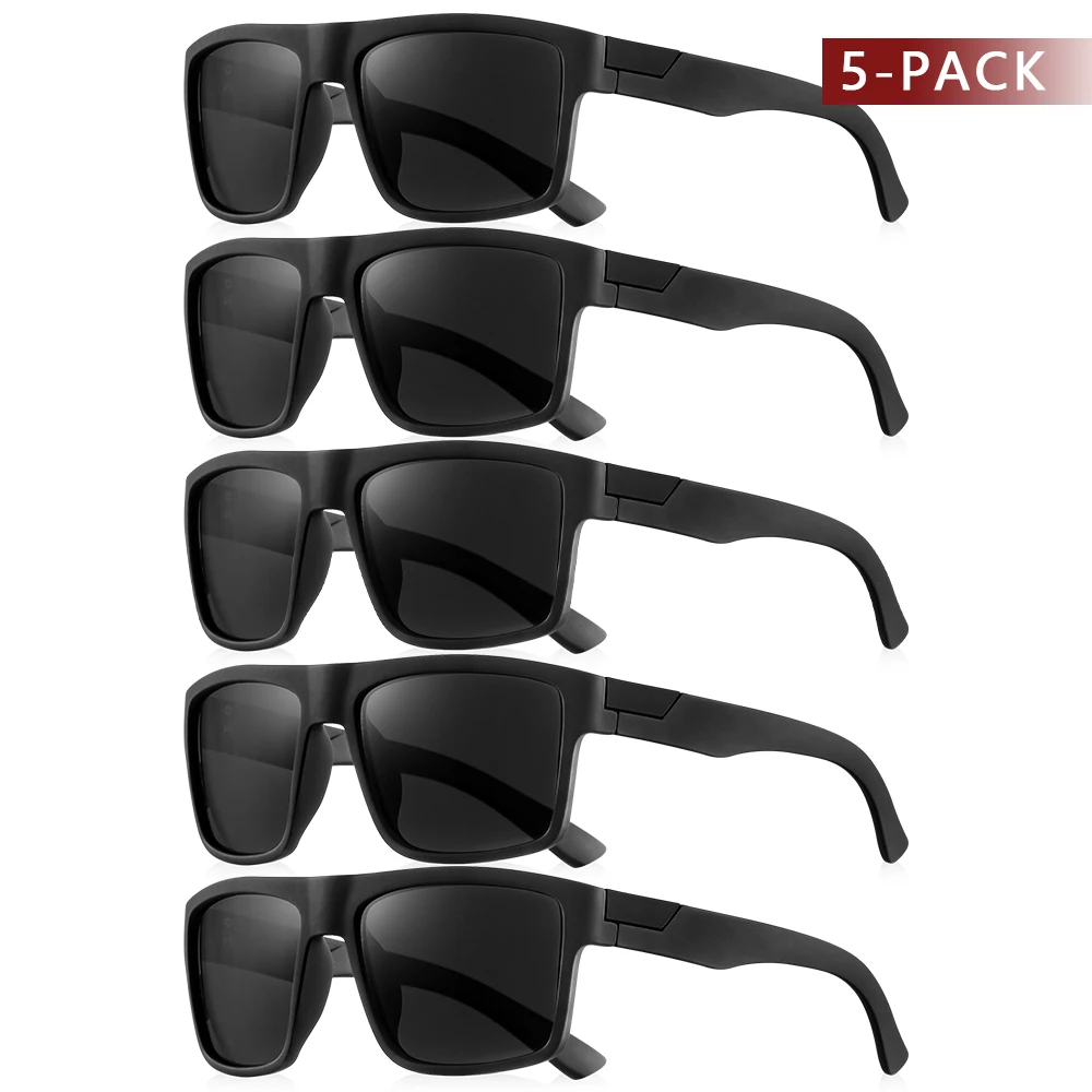 CRIXALIS 5 قطعة نظارات شمسية رياضية للرجال والنساء تسلق المشي لمسافات طويلة جولف نظارات شمسية للاختيار للهدايا المضادة للانعكاس UV400