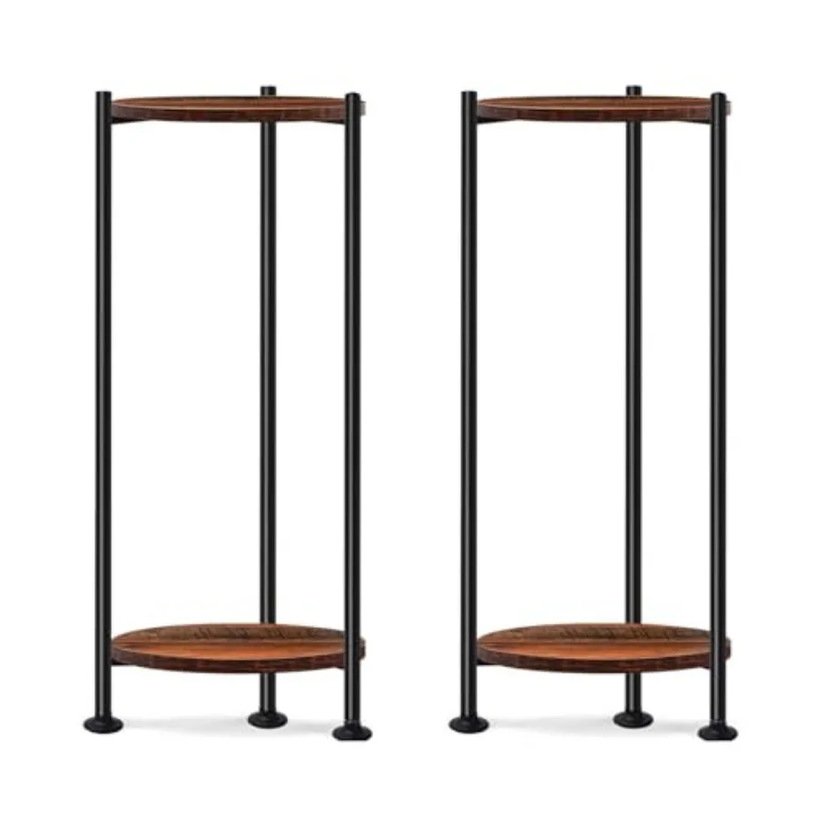 

Набор из 2-х подставок для растений, 30 дюймов высотой, для использования в помещении и на улице, прочные 2-ярусные подставки для комнатных растений, полки для цветов.