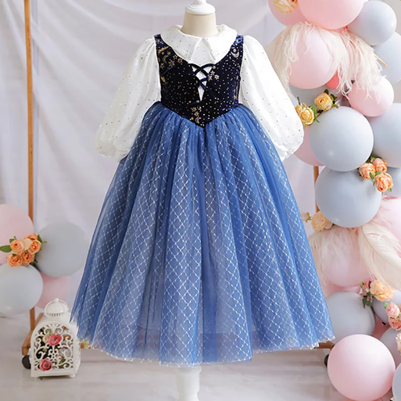 Robe de princesse dégradée pour enfants, tutu en maille pour enfants, robe de festival d'Halloween, costume de performance sur scène, vêtements de fête