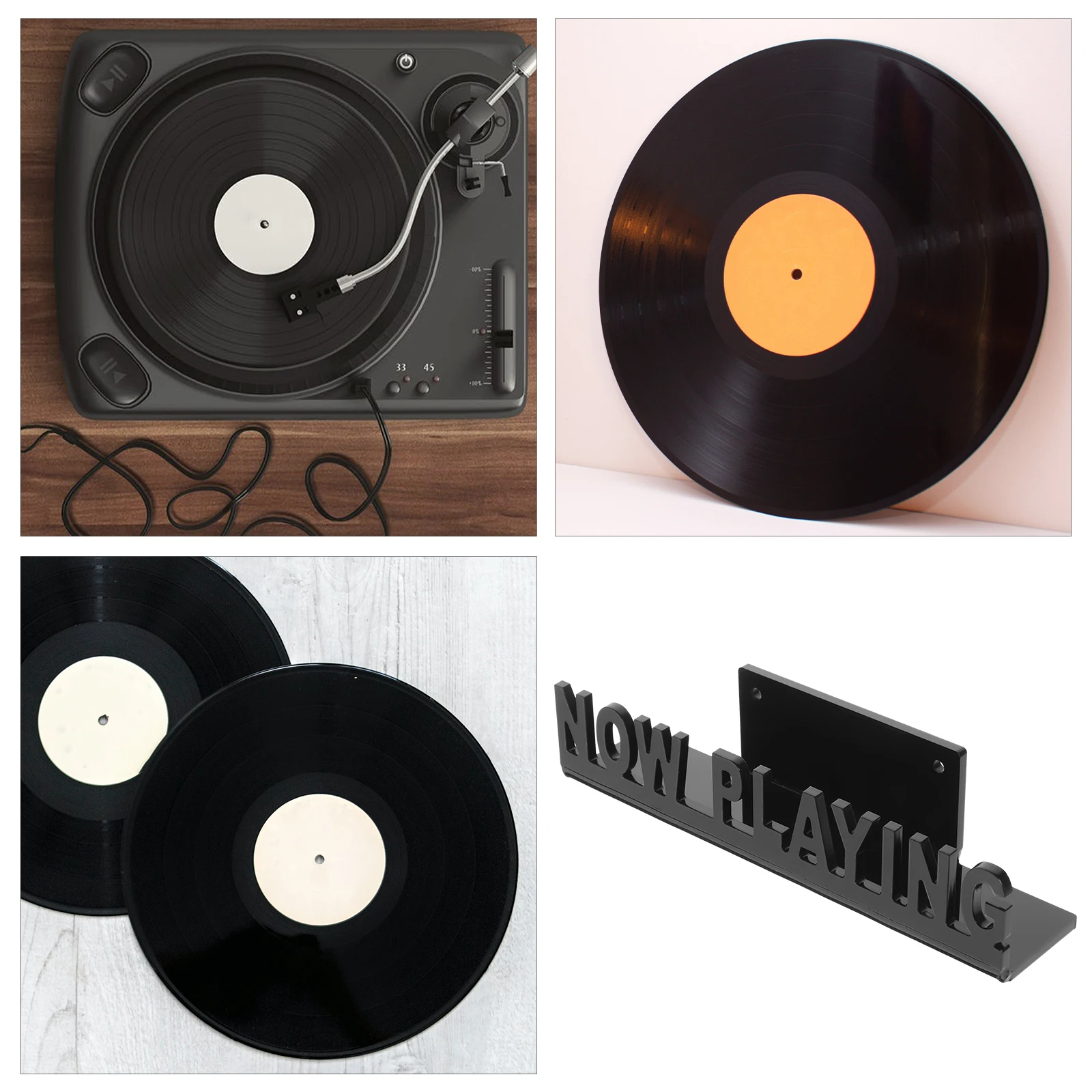 

Wall mounted Record Rack Black Acrylic Floating Wall Cd Rack Shelf for Documents Magazines Storage ganizer