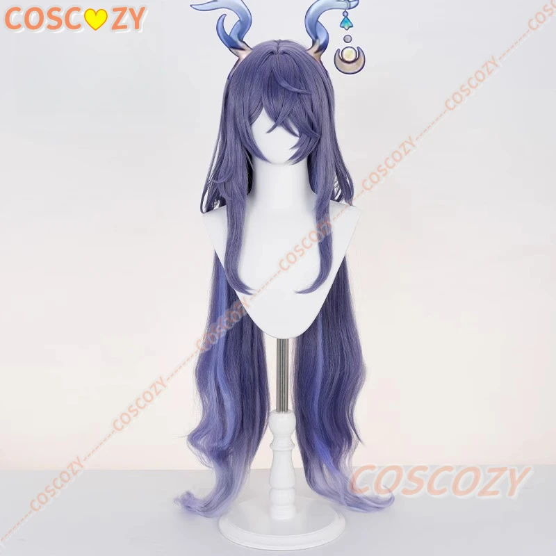 Jeu Genshin Impact Lauma Cosplay perruque longue bleu-gris résistant à la chaleur synthèse cheveux Halloween carnaval fête pour femmes hommes accessoires