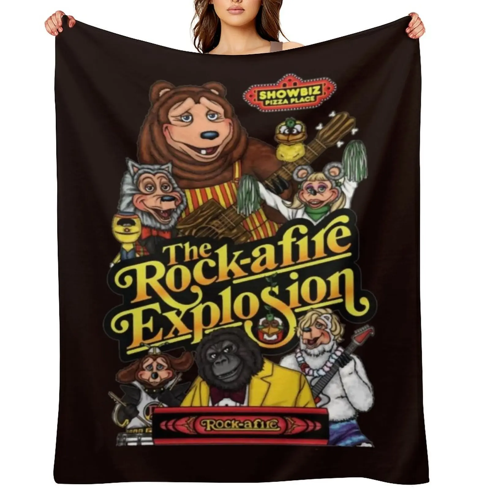 Showbiz Pizza Billy Bob Throw Blanket Decoratives For Baby Bed Fashionable for winter Flannels Blankets