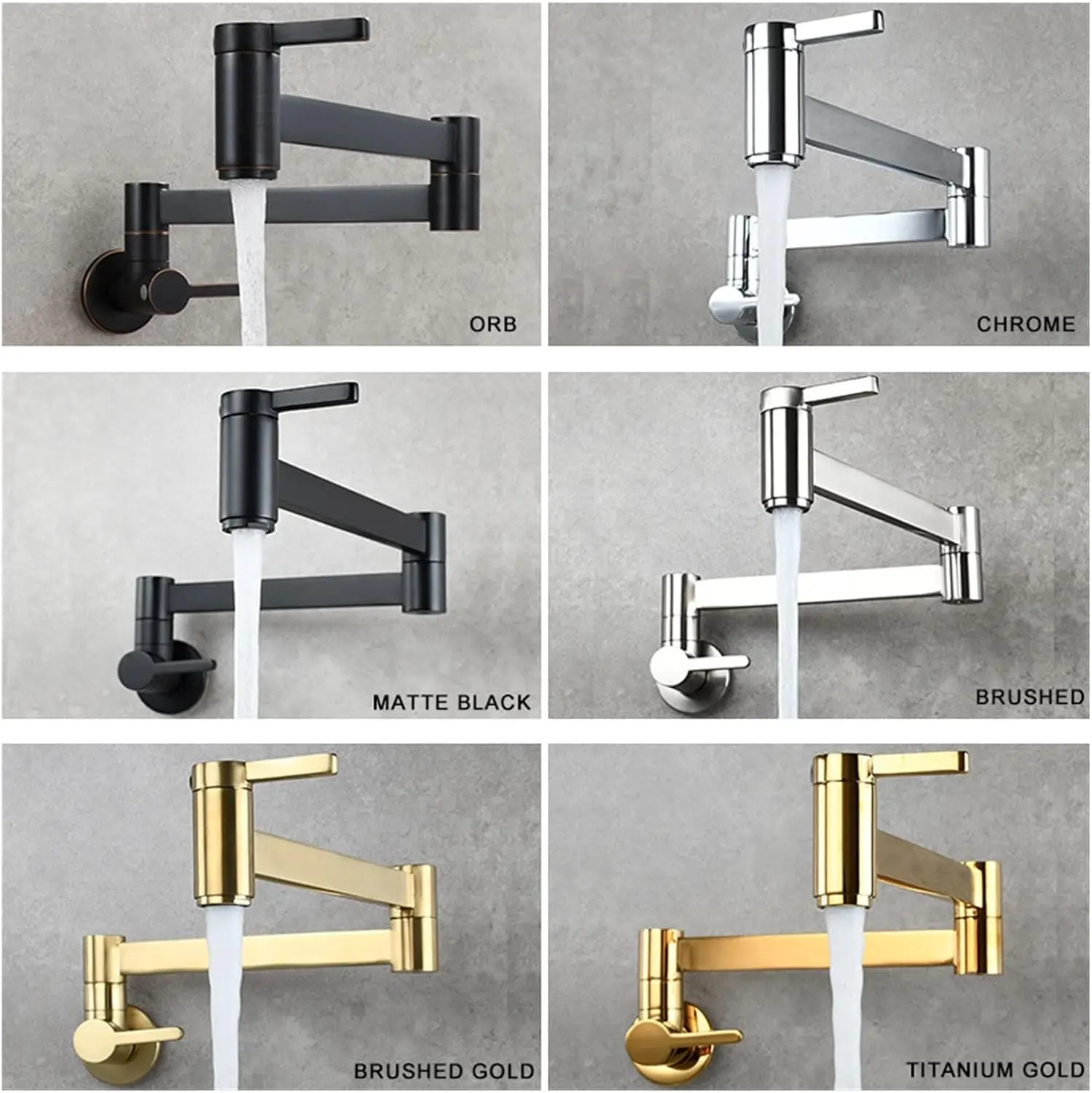 

Brass Kitchen Sink Faucet Wall Mounted Foldable Kitchen Sink Faucet Single Cold Sink Tap Pot Filler Faucet Wall Mount