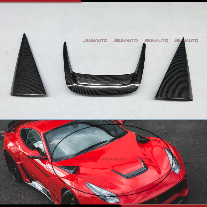 

Carbon Fiber Engine Bonnet Vent Cover For Ferrari F12 Premium Accessorie For Ferrari F12 2013-2015 Air Intake Exterior Trim