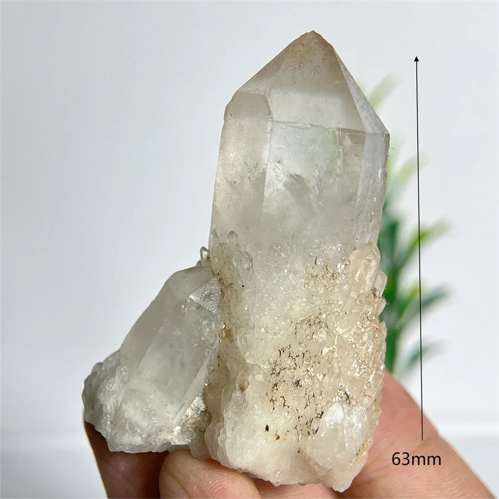 Clear Quartz Specimen Point Raw Pineapple Cluster Double Natural Crystal Gemstone Healing Reiki Stone Home Decoration Energy