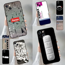 Xanax Bumper Phone Case For iPhone 15 14 11 12 13 Pro Max X XS XR 8 7 Plus SE 2020 Back Cover