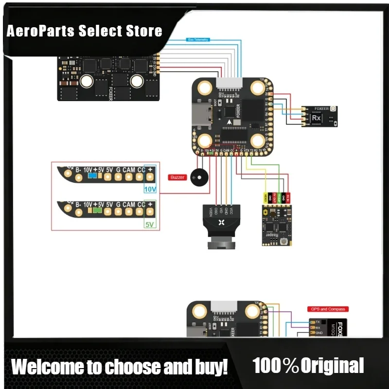 APStoreFox-eer H7 Mini Flight Control H743 FC MPU6000, 4-8S, Dual BEC, Barometer, 32KHz 20x20mm 4m For O3 HD/Analog VTX Racing D