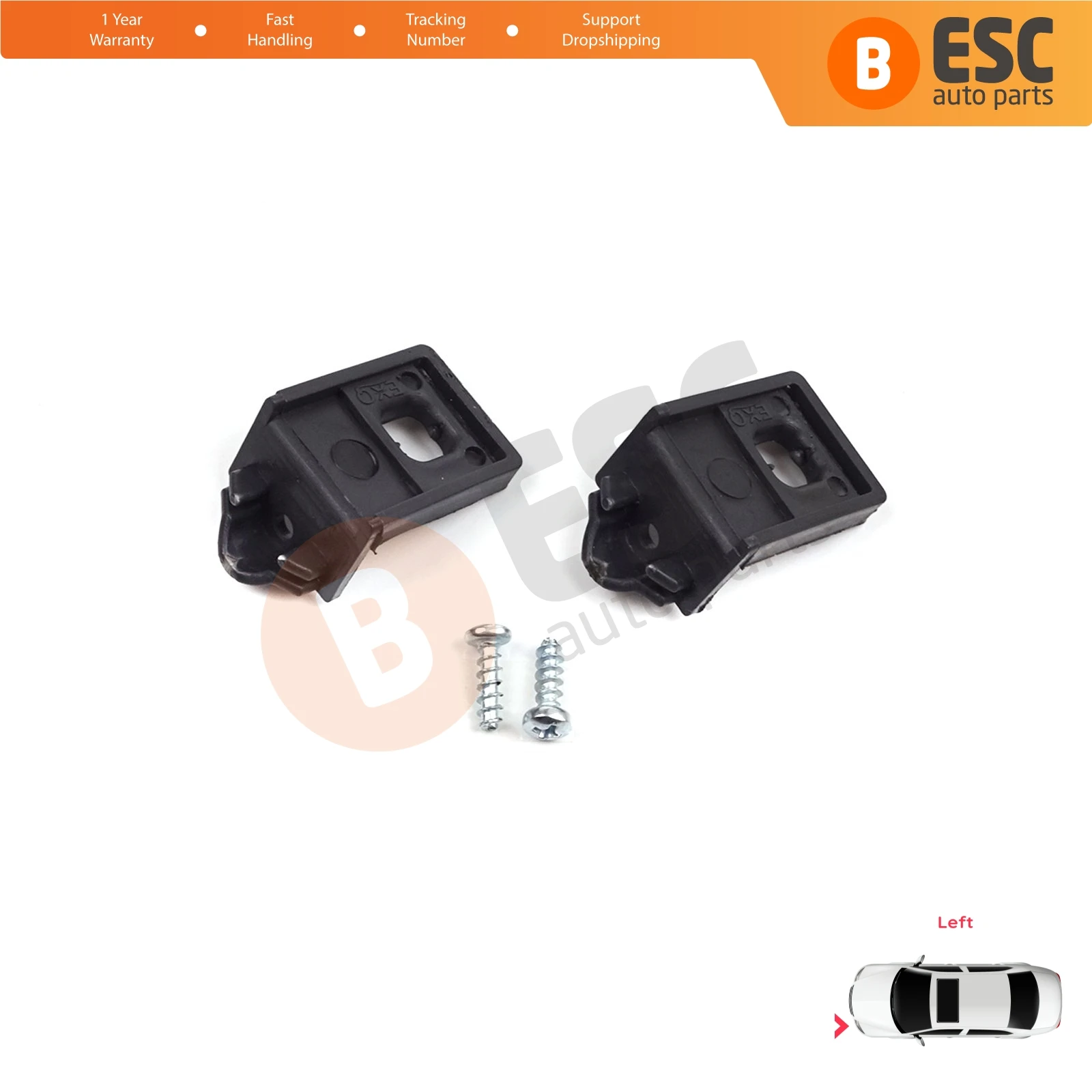 EHL26 Left Headlight Holder Mount Repair Bracket Tab Set for VW Touran MK1 2003-2010 Caddy MK3 2004-2010 Pre-Facelift 1T0998225