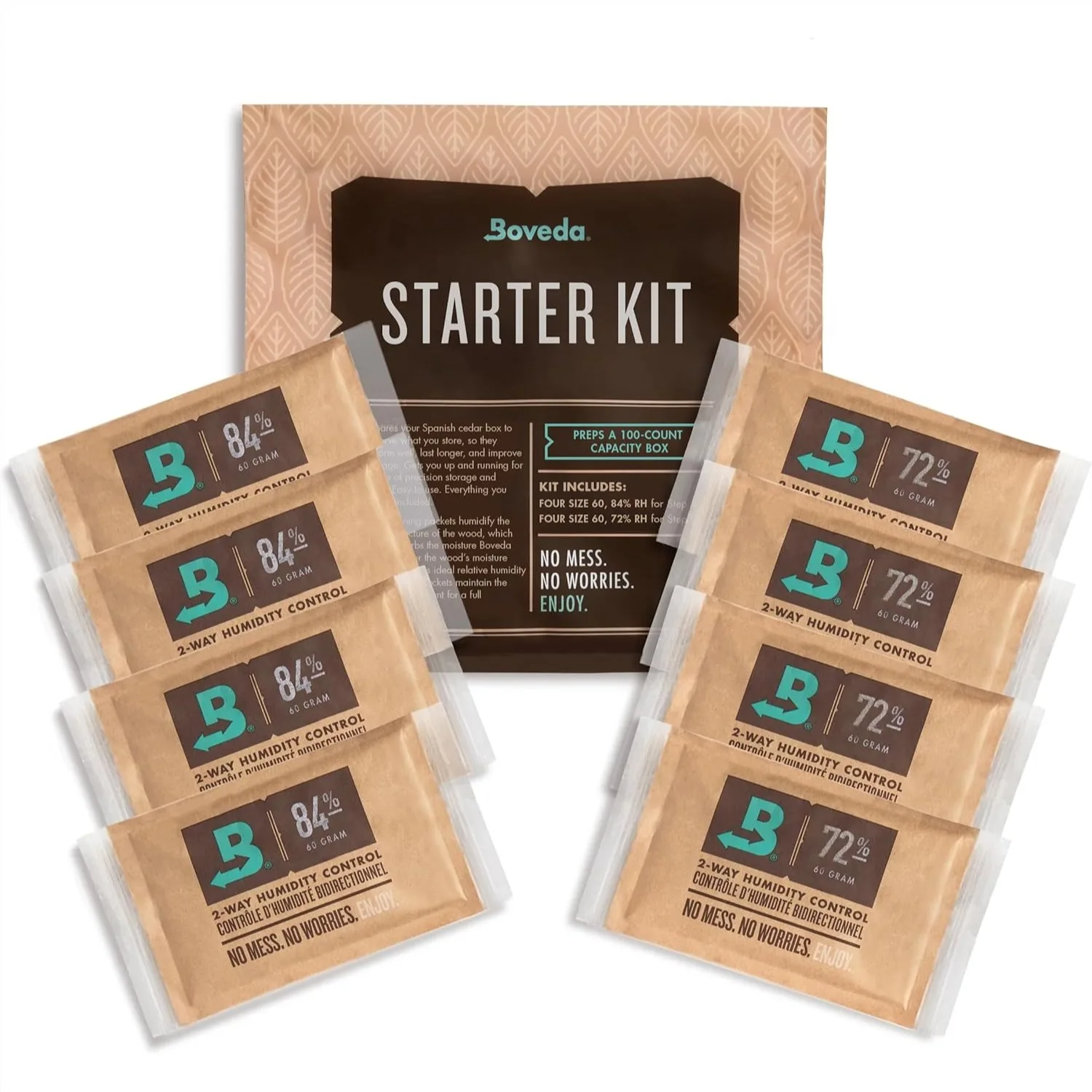 

Humidity Control Starter Kit for Wooden Box Seasoning and Maintenance, 2-Way Humidity Packs 84% and 72%