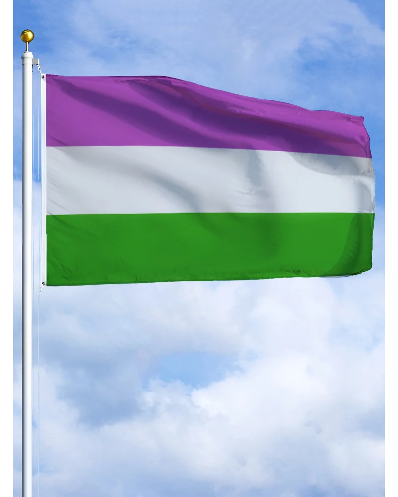 60×90 90x150 120×180CM Genderqueer Pride Flag Polyester Printed Banner Tapestry For Decor