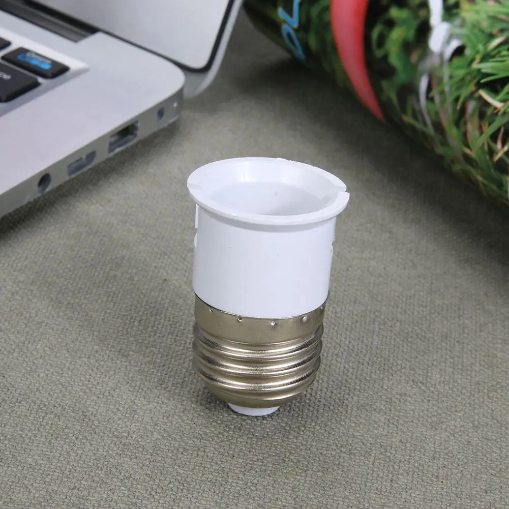 E27 to B22 Light Socket Adapter Flame Retardant PC Heat Resistant Tool Free Install Household Lamp Conversion Socket Converter