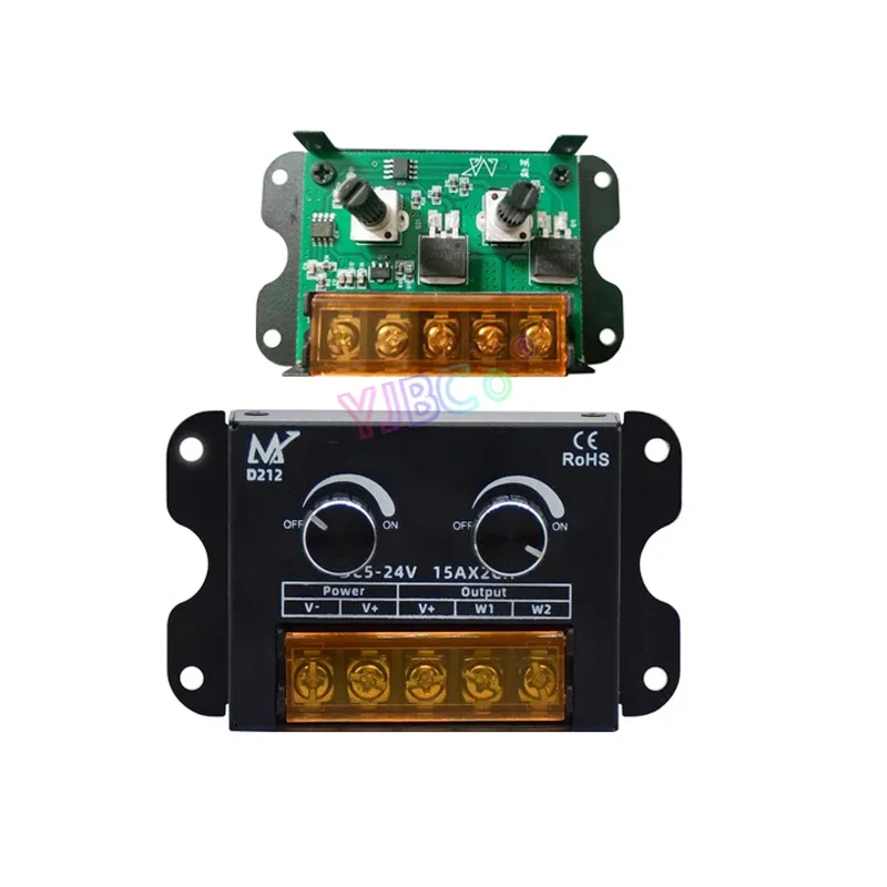 5V ~ 24V 12V CCT pokrętło ściemniacza, podwójny biały szybki wzmacniacz WW CW wzmacniacz sygnału mocy, dwukolorowy sterownik taśm led