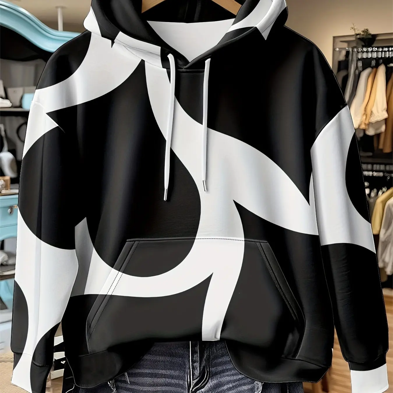 Fashion Abstract 3D Print Hoodies Women Streetwear Oversized Pullover Hooded Sweatshirts Y2K Top Tracksuit Unisex Coat Clothing