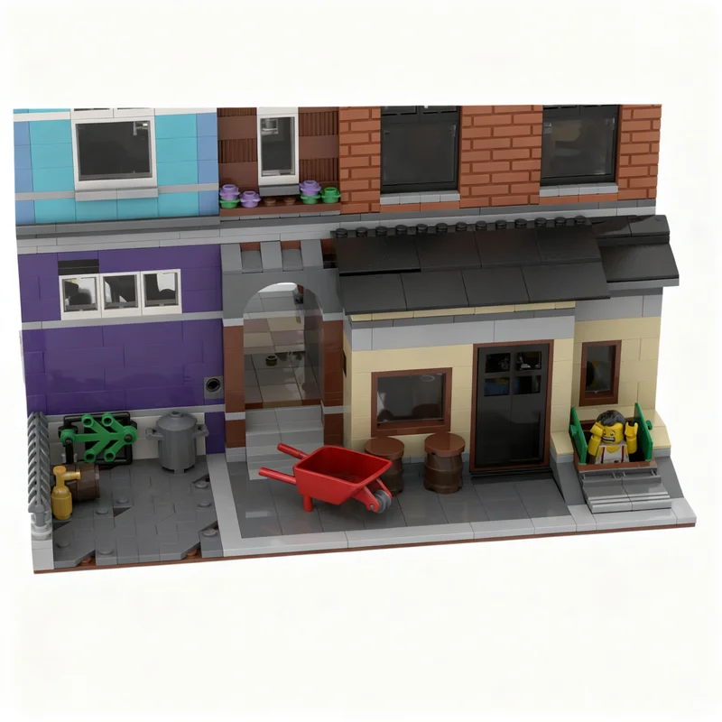 2389pcs MOC Modular Buildings Backyard Bootleggin - Backyard #10246 