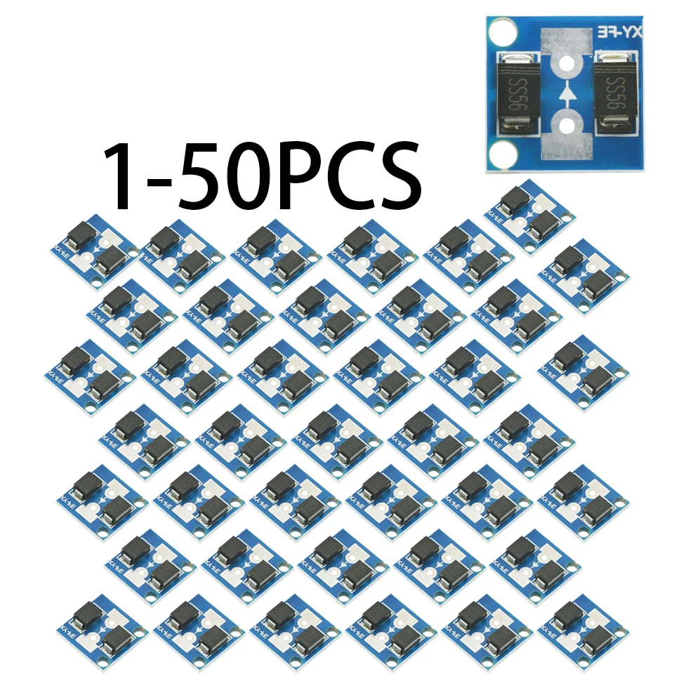 Moduł zasilania stałoprądowego 1-50 szt. 60V 10A Płytka ładowania akumulatorów słonecznych SS56 z diodą antyrewersyjną i zabezpieczeniem przed przeciążeniem.