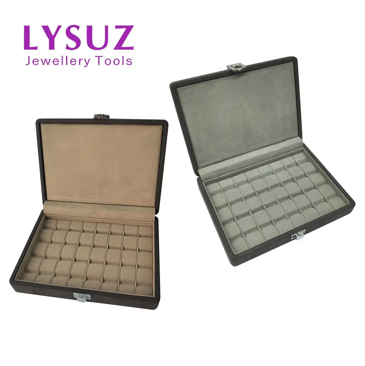 

Gemstone DIsplay Containing Box Loose Diamond Pack Storage Bag V Groove Microfiber Leather Jewellery Packaging Tray