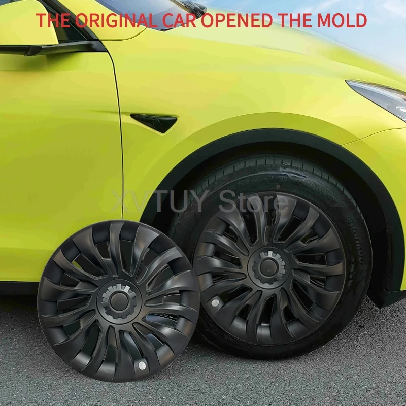 18 Inch 4PCS Hub Cap for Tesla Model 3 Vehicle Coverage Blade Wheel Cover Performance Replacement Full Rim Cover Accessories