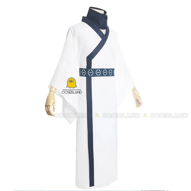 Ryomen Sukuna Cosplay Costume Wig Anime White Kimono Uniform Stickers Scarf King of Curses Halloween Women Men