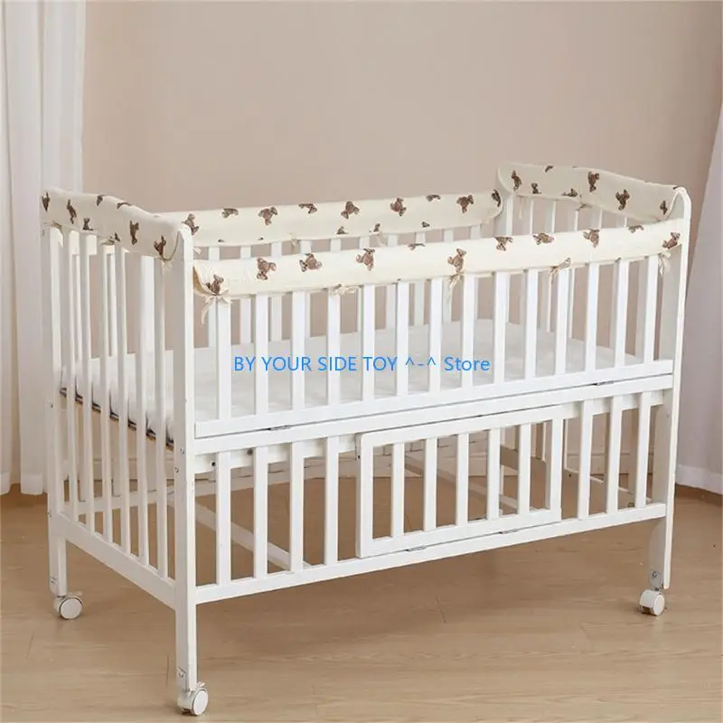 4 шт. утолщенные ограждения для стандартных кроваток, обернутая крышка для направляющих, защита для прорезывания зубов, защита