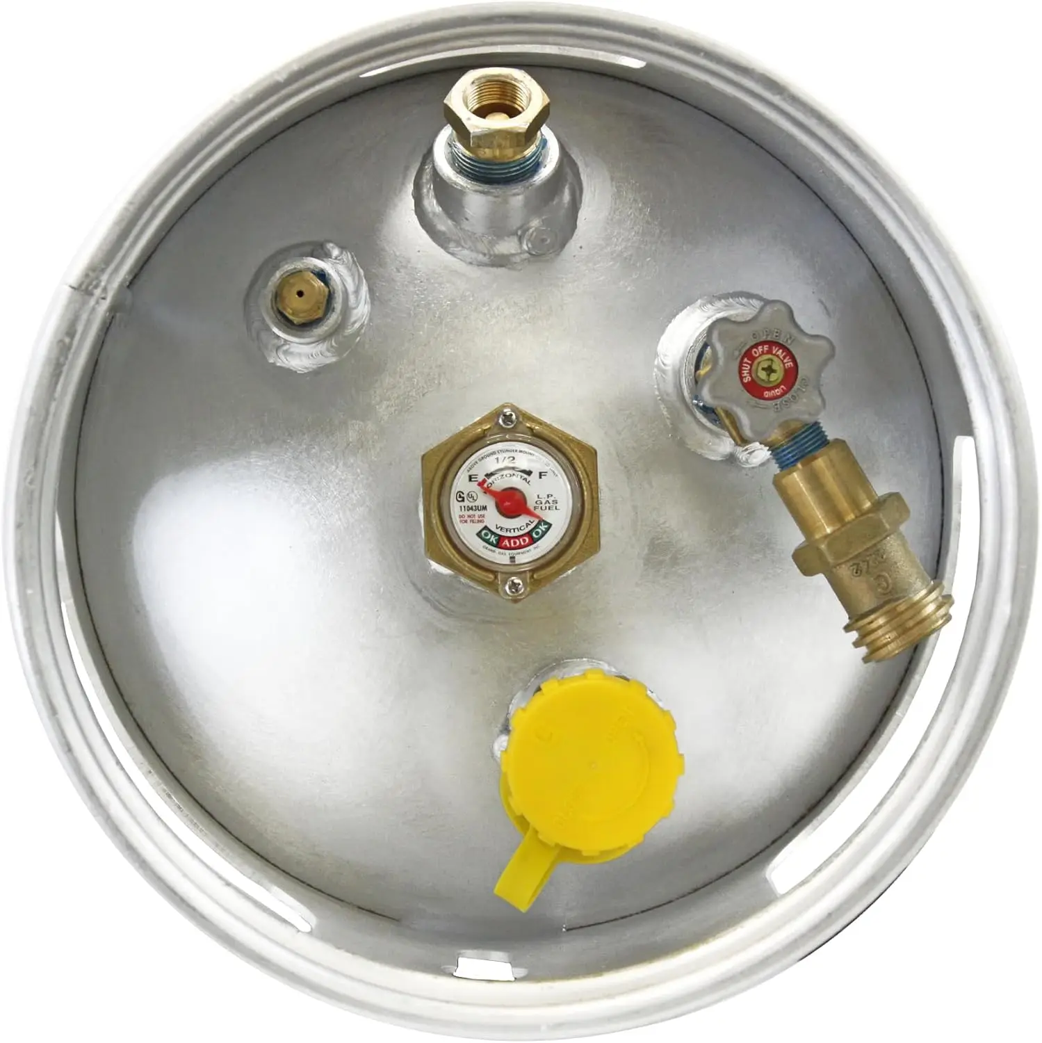 Алюминиевый баллон с пропаном для вилочного погрузчика 33,5 фунта с манометром, поддерживает DOT и TC, легкий, прочный дизайн