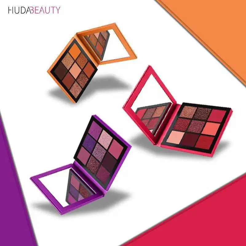 Diamond Eyeshadow HUDA 9 Colors Eyeshadow Palette Beauty Makeup Lasting Charming Eyes Beauty Makeup All Color Shadow Cosmetics