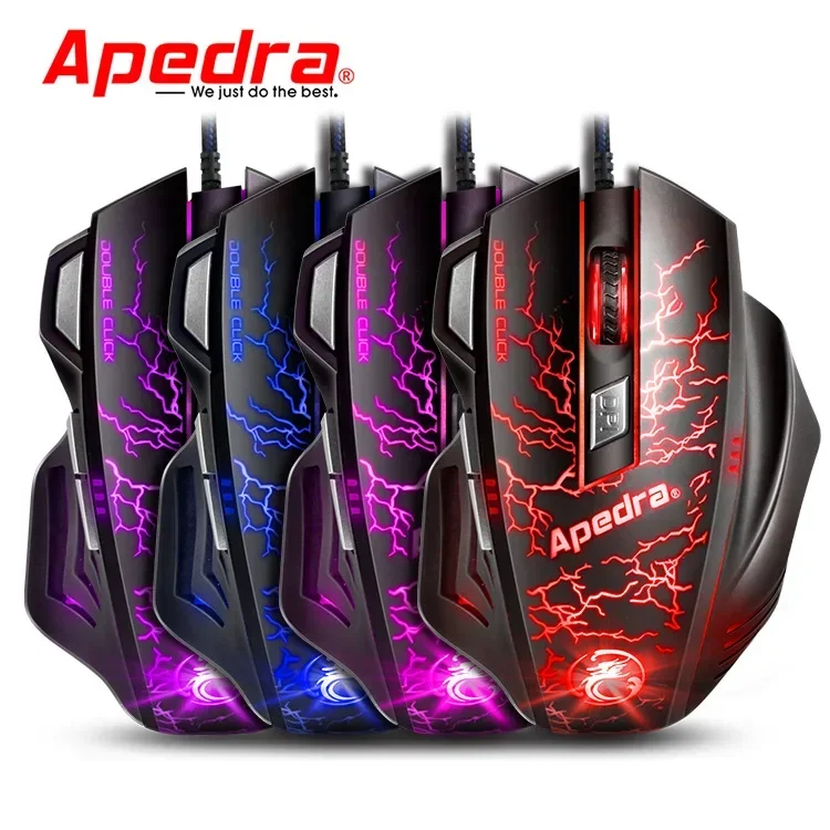 IMICE Brand Wired Mouse 3200DPI USB1.8M Wired Gaming Optical Mouse A7 Suitable For PC Laptops LOL Dota Professional Gamers