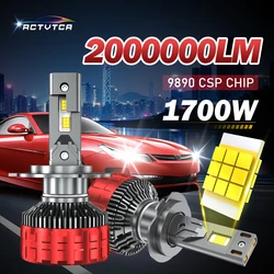 ACTVTCA 1700W 2000000LM H4 H7 LED Headlights 6000K Headlamp H1 Led H11 H8 H3 HB3 9005 HB4 9006 9007 9008 H13 9012 H9 Car Lights