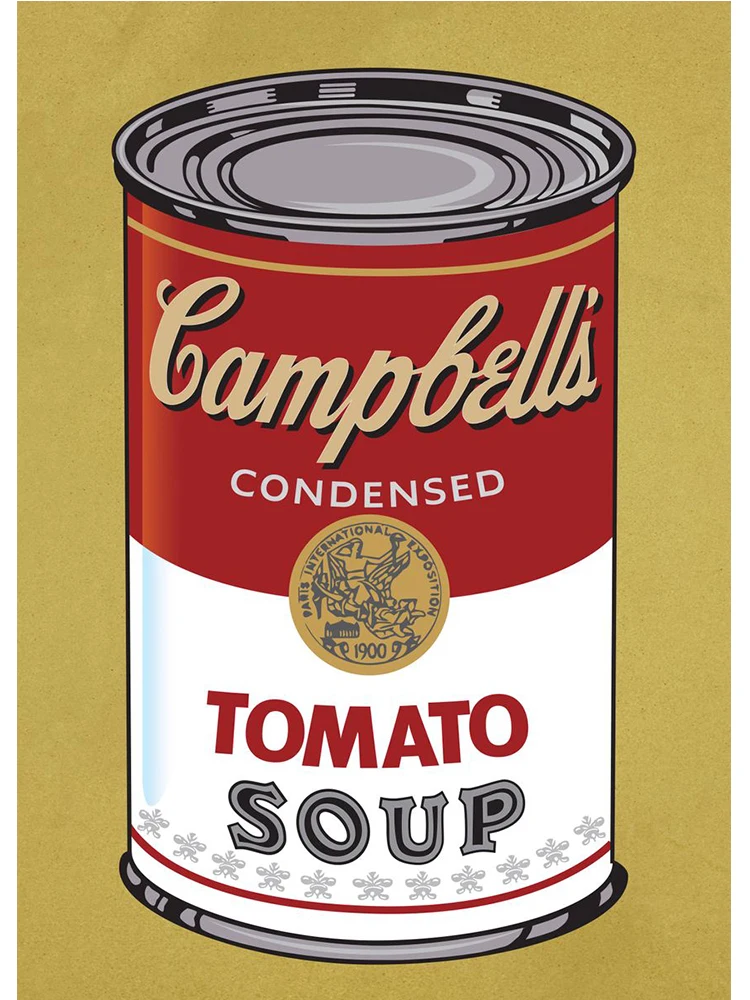 Andy Warhol Colorful Campbell Tomato Soup Canned Art Poster Print