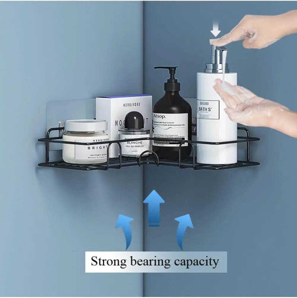 Toilet Corner Shelf Toiletry Rack Washroom Triangle Storage Rack Wall Mounted Storage Rack For Bathroom Corner Shower Bathroom