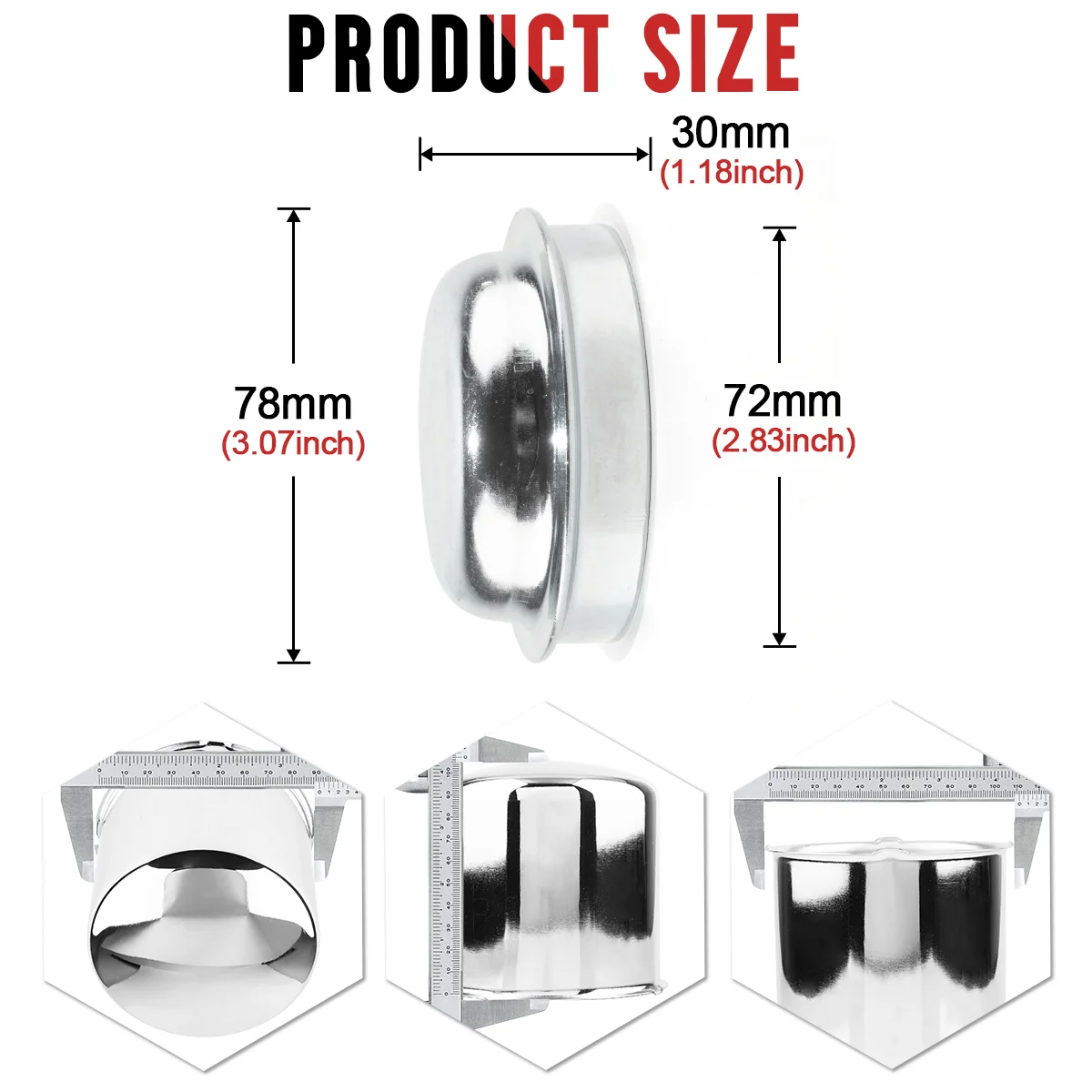 2pcs/4pcs PUSH-THRU HUB CENTER CAP Fit for 2.83