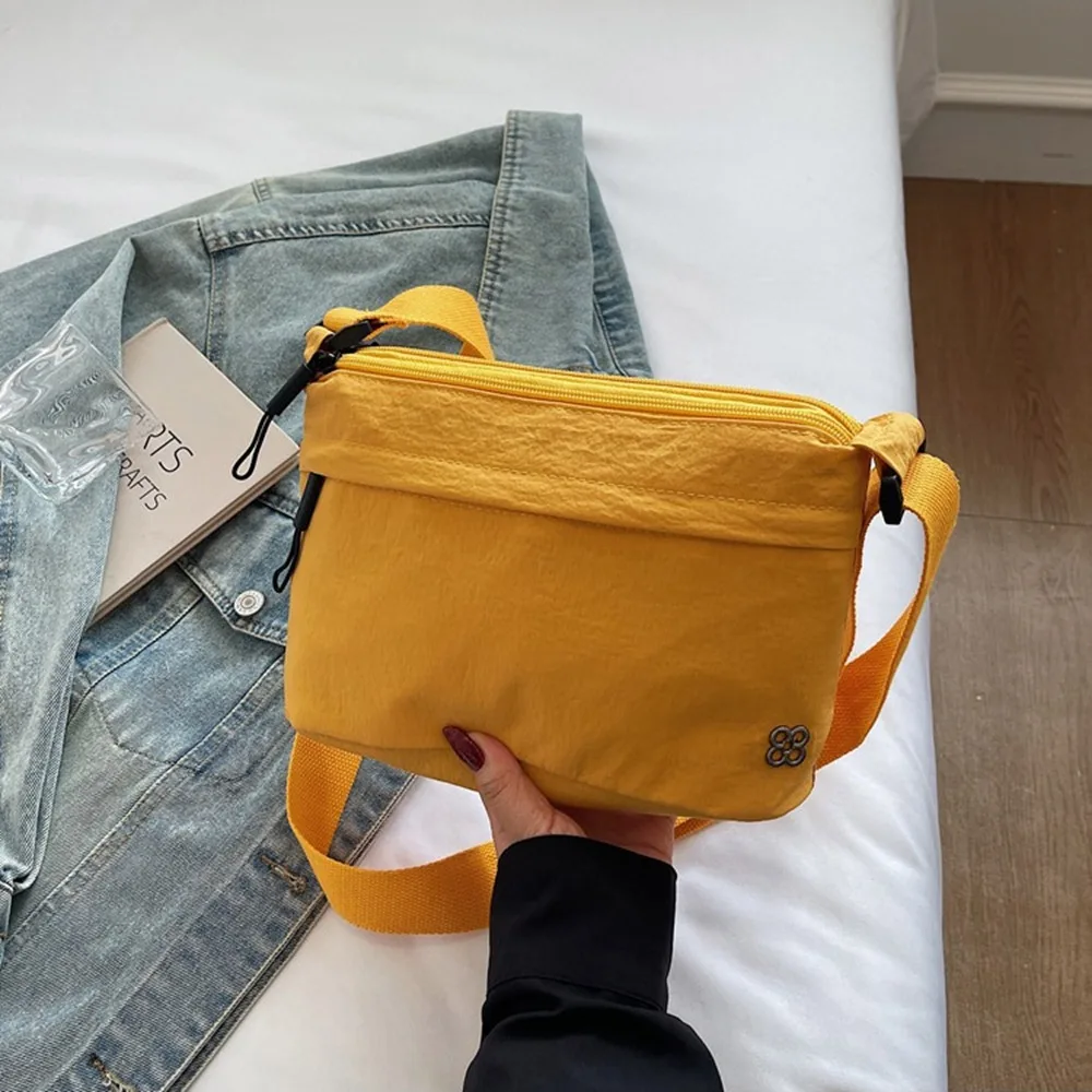 

Harajuku Sports Nylon Shoulder Bag Coin Pouch Solid Color Casual Crossbody Bag Casual Korean Style Mobile Phone Pack Male