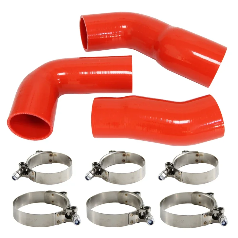 Silicone Intercooler Turbo Pipe Hose W/ T-Clamps Kit Fits For BMW E60 E61 530d 525d Black/Blue/Red