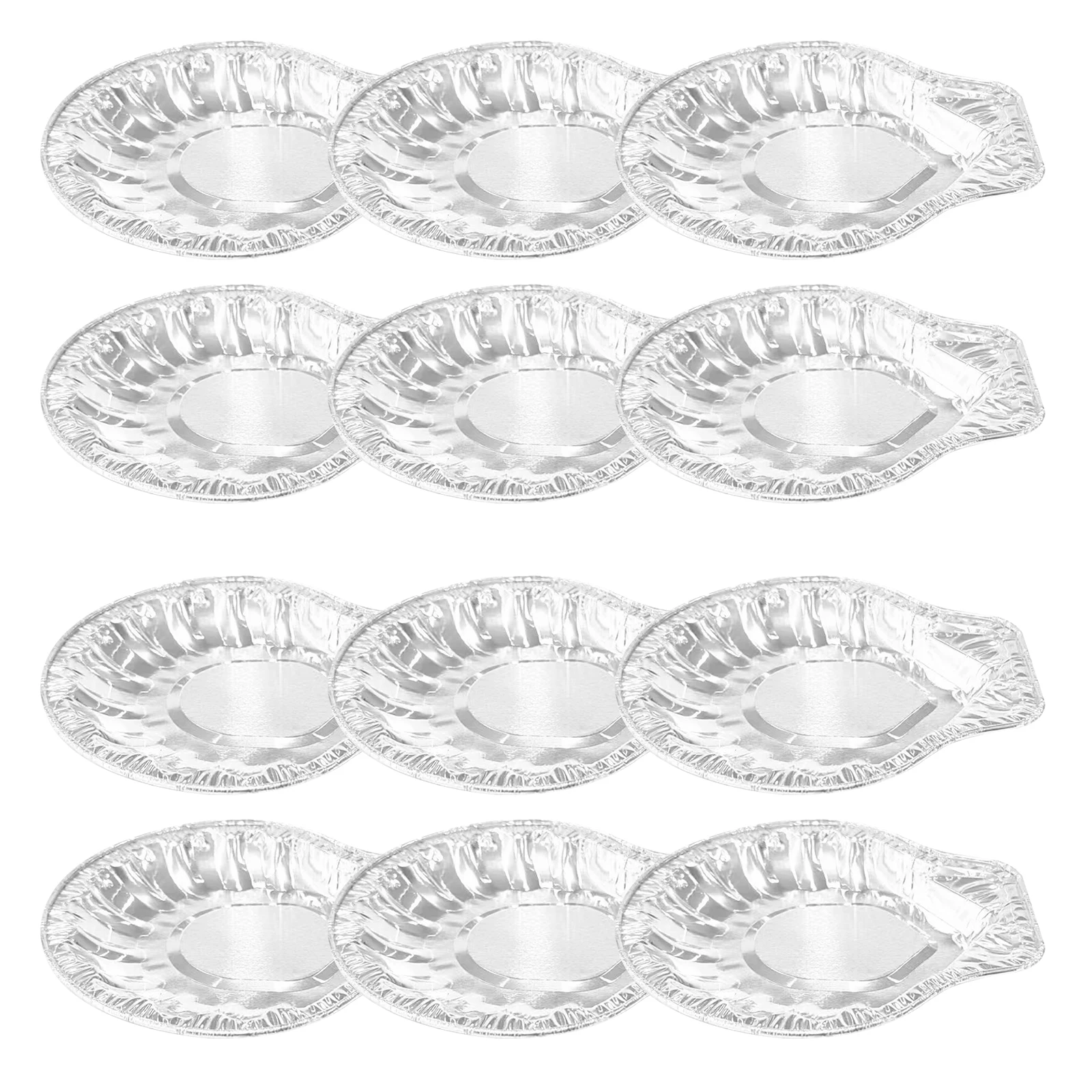 

100pcs Foil Scallop Pans Disposable Mini Oyster Shell Trays Serving Clams Pans For Barbecue Seafood Baking Grilling Accessories