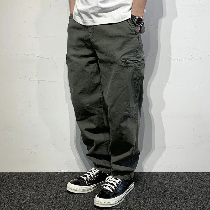 Pantalones Cargo de senderismo para hombre, Pantalón recto para primavera y otoño al aire libre, algodón de alta calidad, diseño barato, corte Regular, largo