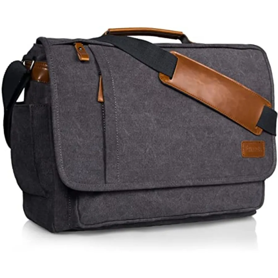 

Waterresistant canvas laptop messenger bag for work and college fits 1717.3 inch laptops versatile shoulder bag with durable de