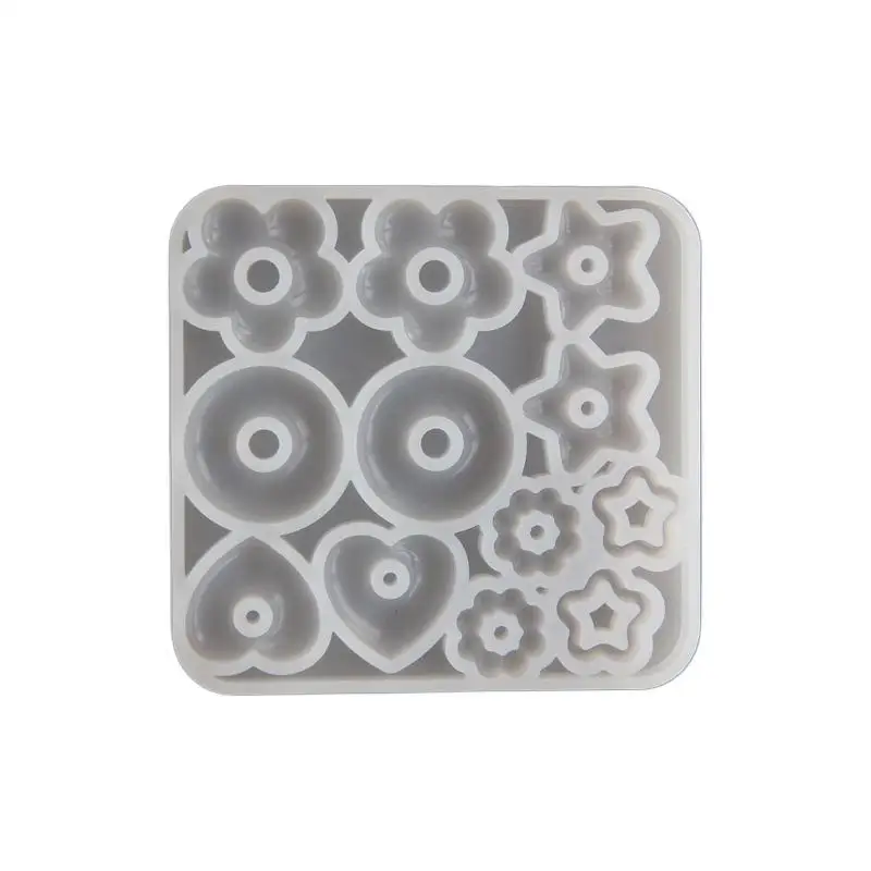 Moldes de jóias multifuncionais coração estrela flor pingente moldes de silicone para brincos de resina pingente criativo moldes de fundição de silicone
