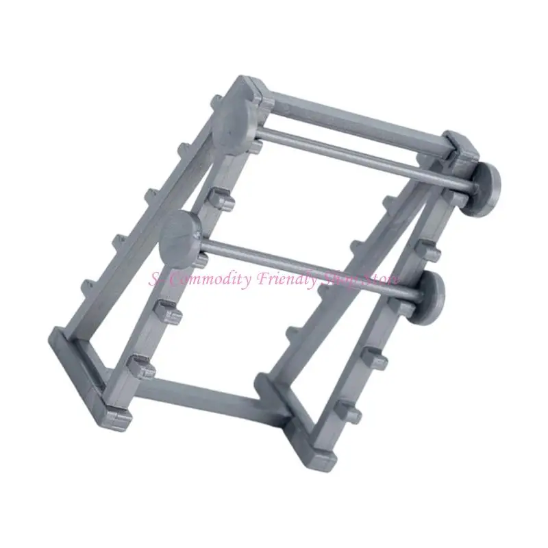 85AE Gym Machines For Dollhouses Decors Including Running Machine Barbell Stand Bike Miniatures