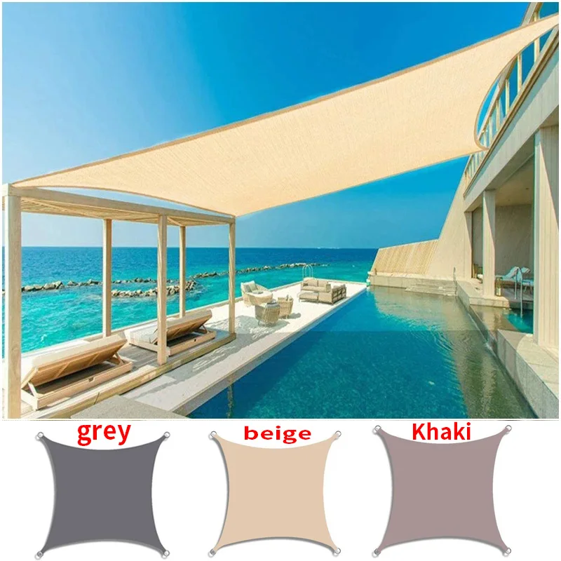 

Outdoor Awnings Waterproof Sun Shade Sail Garden Canopi For Terrace Car Canvas Awning Rectangle Pool Sun-Shelter Sunshade Sail