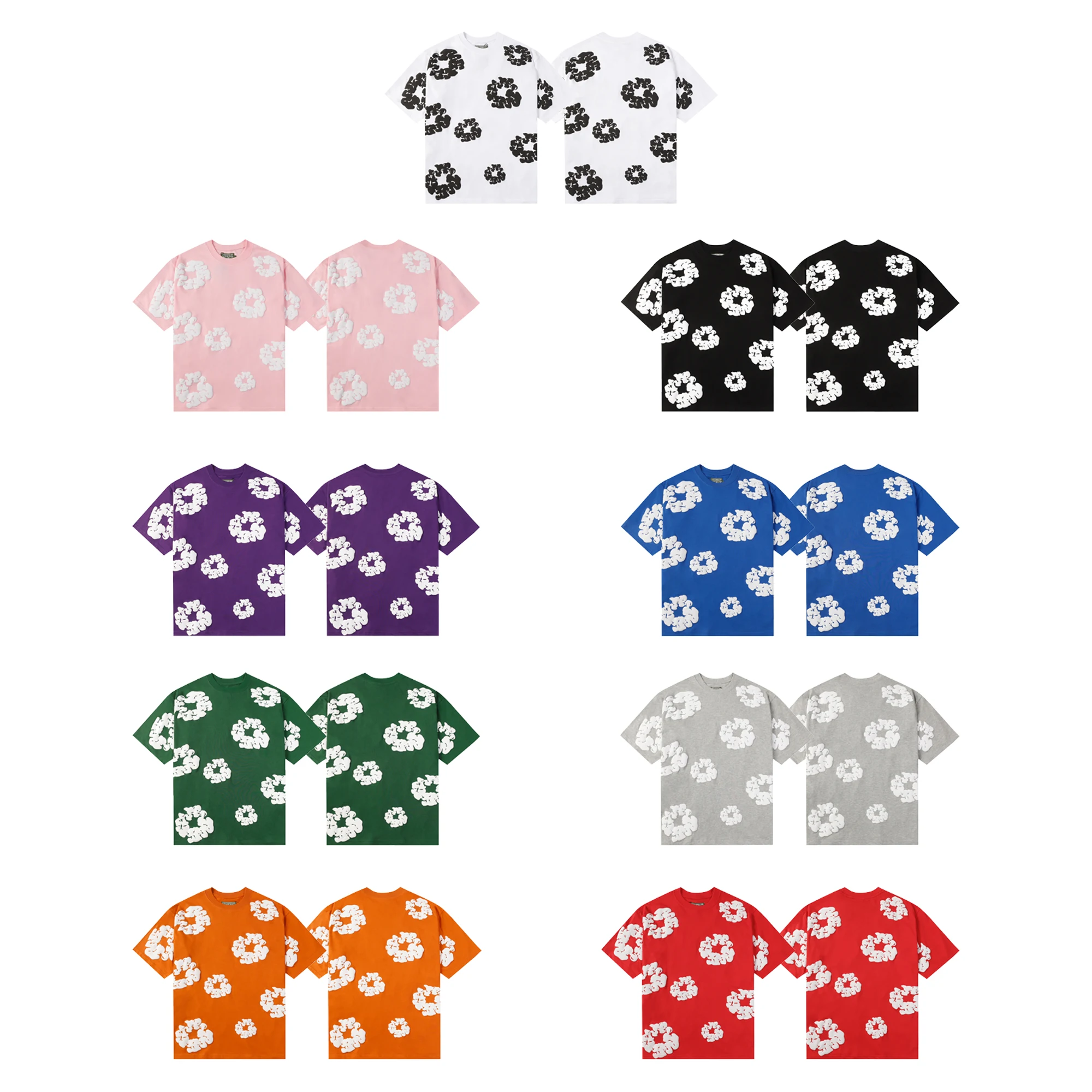 

Новая летняя уличная модная футболка в стиле хип-поп, разноцветная футболка с графическим принтом из пенопласта, хлопковая мужская футболка с коротким рукавом, футболка большого размера